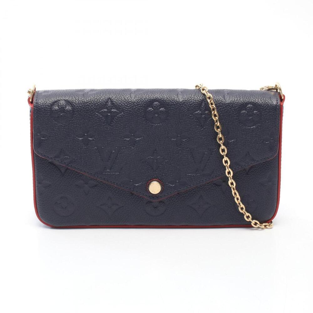 Louis Vuitton Pochette Felicie Monogram Empreinte Marine Rouge Shoulder Bag H...